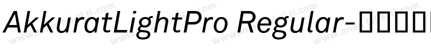 AkkuratLightPro Regular字体转换